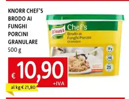 Famila KNORR CHEF'S BRODO AI FUNGHI PORCINI GRANULARE offerta