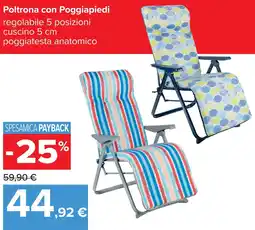 Carrefour Poltrona con Poggiapiedi offerta