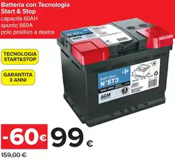 Carrefour Batteria con Tecnologia Start & Stop offerta