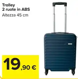 Carrefour Trolley 2 ruote in ABS offerta