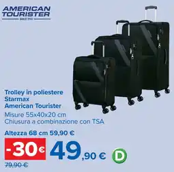 Carrefour AMERICAN TOURISTER Trolley in poliestere Starmax offerta