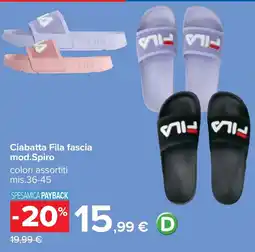 Carrefour Ciabatta Fila fascia mod.Spiro offerta