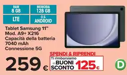 Carrefour Tablet Samsung 11" offerta