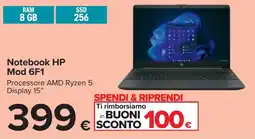 Carrefour Notebook HP Mod 6F1 offerta