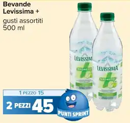 Carrefour Bevande Levissima + gusti assortiti offerta