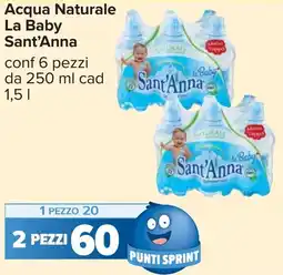 Carrefour Acqua Naturale La Baby Sant'Anna offerta