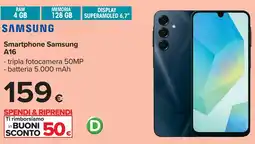Carrefour SAMSUNG Smartphone A16 offerta