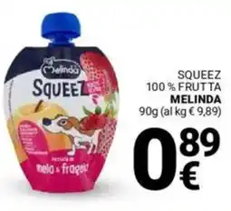 Supermercati Gulliver Squeez 100% frutta MELINDA offerta