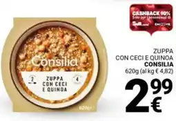 Supermercati Gulliver Zuppa con ceci e quinoa CONSILIA offerta