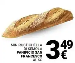 Supermercati Gulliver Minirustichella di semola PANIFICIO SAN FRANCESCO offerta