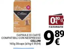 Supermercati Gulliver Capsule di caffè compatibili con nespresso CELLINI offerta