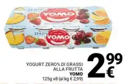 Supermercati Gulliver Yogurt zero% di grassi alla frutta YOMO offerta