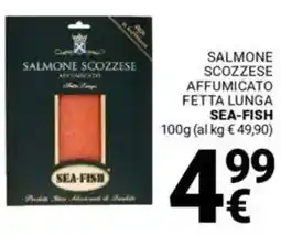 Supermercati Gulliver Salmone scozzese affumicato fetta lunga SEA-FISH offerta