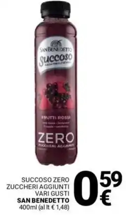 Supermercati Gulliver Succoso zero zuccheri aggiunti vari gusti SAN BENEDETTO offerta