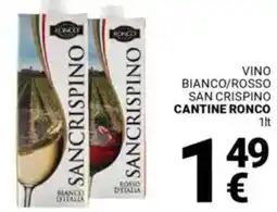 Supermercati Gulliver Vino bianco/rosso san crispino CANTINE RONCO offerta