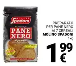 Supermercati Gulliver Preparato per pane nero ai 7 cereali MOLINO SPADONI offerta