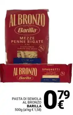 Supermercati Gulliver Pasta di semola al bronzo BARILLA offerta