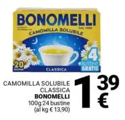 Supermercati Gulliver Camomilla solubile classica classica BONOMELLI offerta