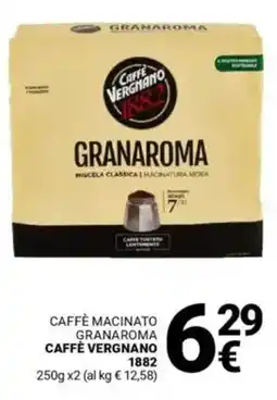 Supermercati Gulliver Caffè macinato granaroma CAFFÈ VERGNANO 1882 offerta