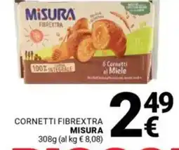 Supermercati Gulliver Cornetti fibrextra MISURA offerta