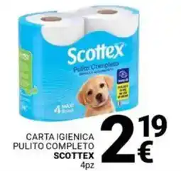 Supermercati Gulliver Carta igienica pulito completo SCOTTEX offerta