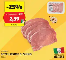 ALDI Il podere sottilissime di suino offerta