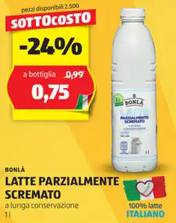 ALDI Bonlà latte parzialmente scremato offerta
