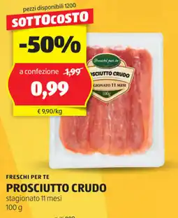 ALDI Freschi per te prosciutto crudo offerta