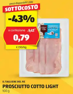 ALDI Il tagliere del re prosciutto cotto light offerta