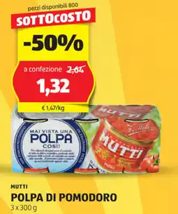 ALDI Mutti polpa di pomodoro offerta