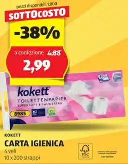 ALDI Kokett carta igienica offerta