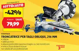 ALDI Scheppach troncatrice per tagli obliqui, 216 mm offerta