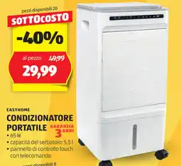 ALDI Easyhome condizionatore portatile offerta
