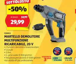ALDI Ferrex martello demolitore multifunzione ricaricabile, 20 v offerta