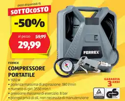 ALDI Ferrex compressore portatile offerta