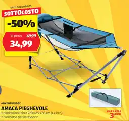 ALDI Adventuridge amaca pieghevole offerta