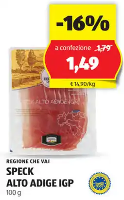 ALDI Regione che vai speck alto adige igp offerta