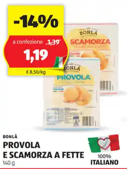 ALDI Bonlà provola e scamorza a fette offerta