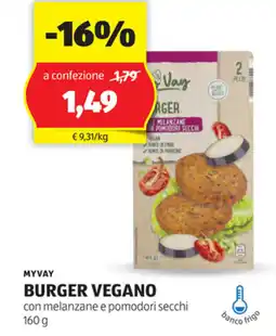 ALDI Myvay burger vegano offerta