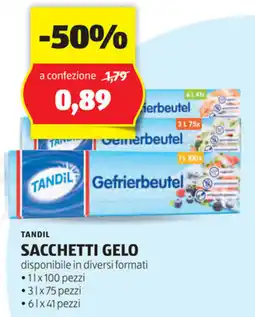 ALDI Tandil sacchetti gelo offerta