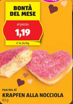 ALDI Pan del di krapfen alla nocciola offerta