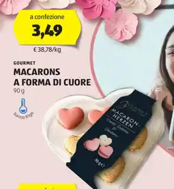 ALDI Gourmet macarons a forma di cuore offerta