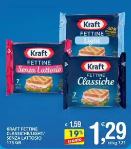 Qui Discount Kraft fettine classiche/light/ senza lattosio offerta