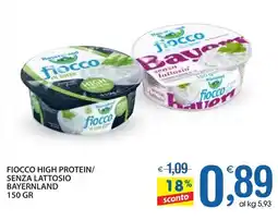 Qui Discount Fiocco high protein/ senza lattosio BAYERNLAND offerta