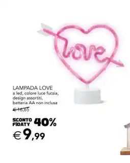 Esselunga LAMPADA LOVE offerta