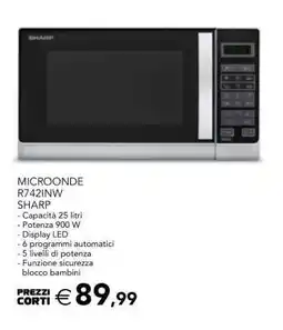 Esselunga MICROONDE R742INW SHARP offerta