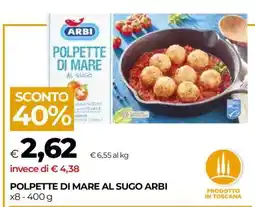 Coop POLPETTE DI MARE AL SUGO ARBI offerta