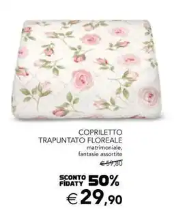 Esselunga COPRILETTO TRAPUNTATO FLOREALE offerta