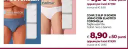 Coop CONF. 2 SLIP O BOXER UOMO CON ELASTICO COTONELLA offerta