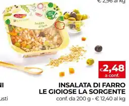 Coop INSALATA DI FARRO LE GIOIOSE LA SORGENTE offerta